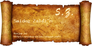 Smideg Zalán névjegykártya